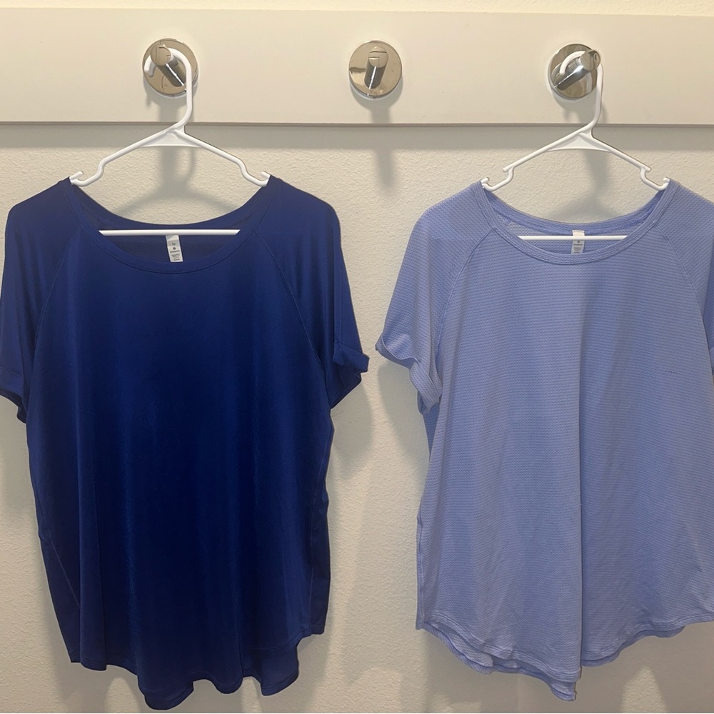 Lululemon Athletica Relaxed Blue Short Sleeve Tee
